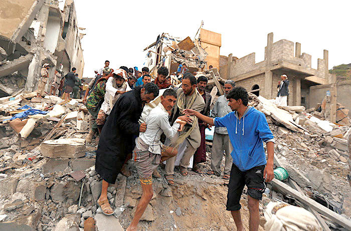 Click to enlarge destroyed Sanaa bodies