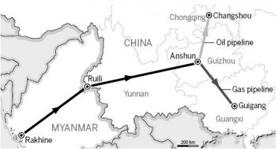 Click to enlarge Yunnan pipe-lines