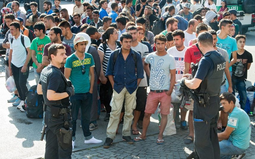 Click to enlarge refugees in Germany