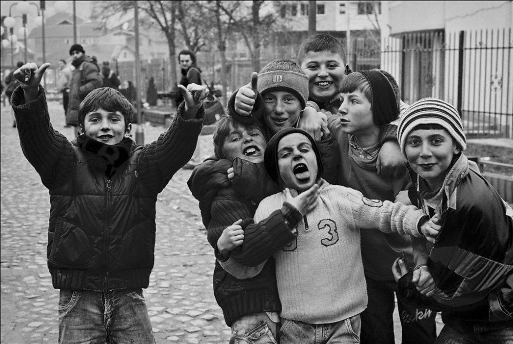 Albanian boys in Kosovo, 1999