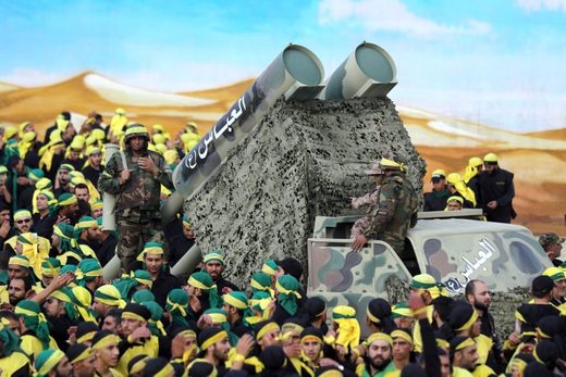 hezbollah mock missile launcher