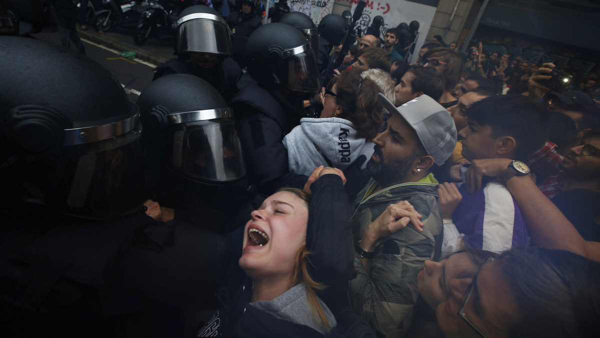 catalan referendum violence