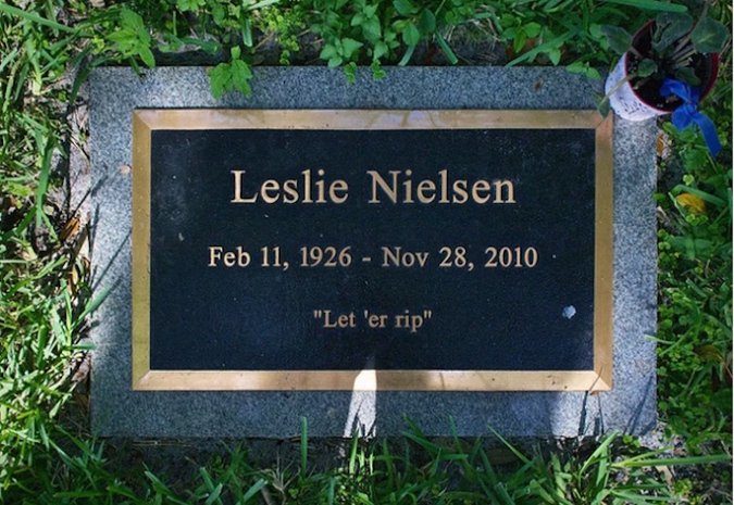 Click to enlarge leslie nielsen headstone