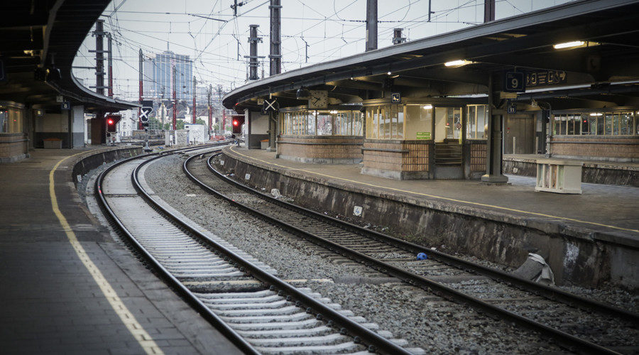 Belgium railway station train