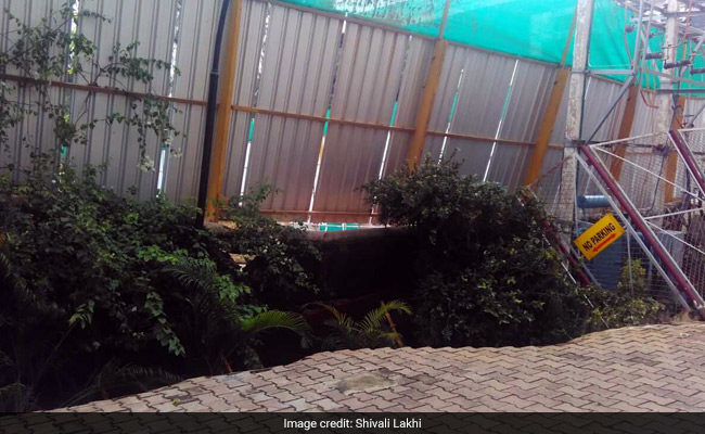 The huge sinkhole appeared in a private residential society in Bengaluru's Koramangala