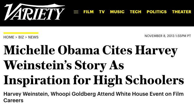 michelle obama weinstein