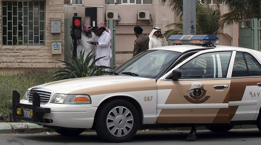 Saudi police vehicles