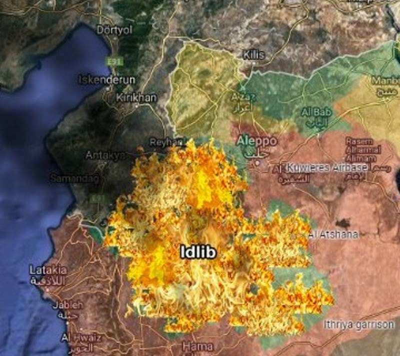 Click to enlarge Idlib map