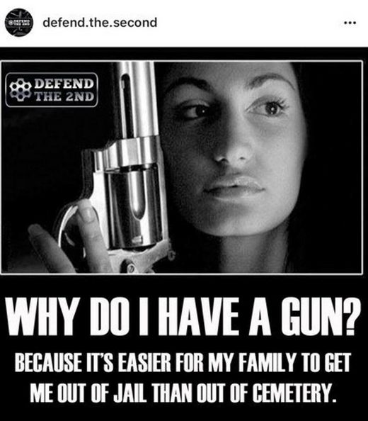 Click to enlarge facebook gun rights post