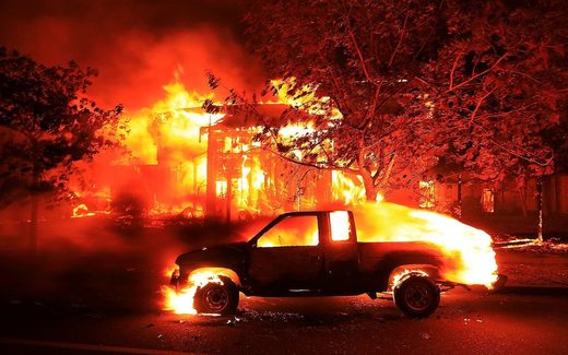 Wildfires burn homes in Santa Rosa, California
