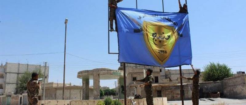 Click to enlarge SDF Flag Kurds Syria