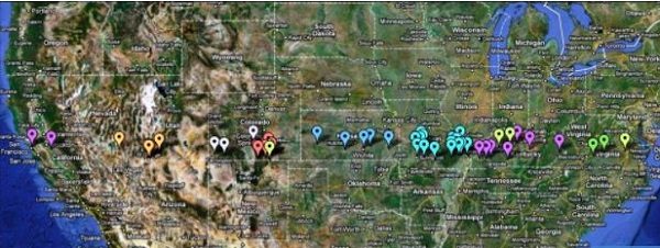 Click to enlarge Ufo sightings map