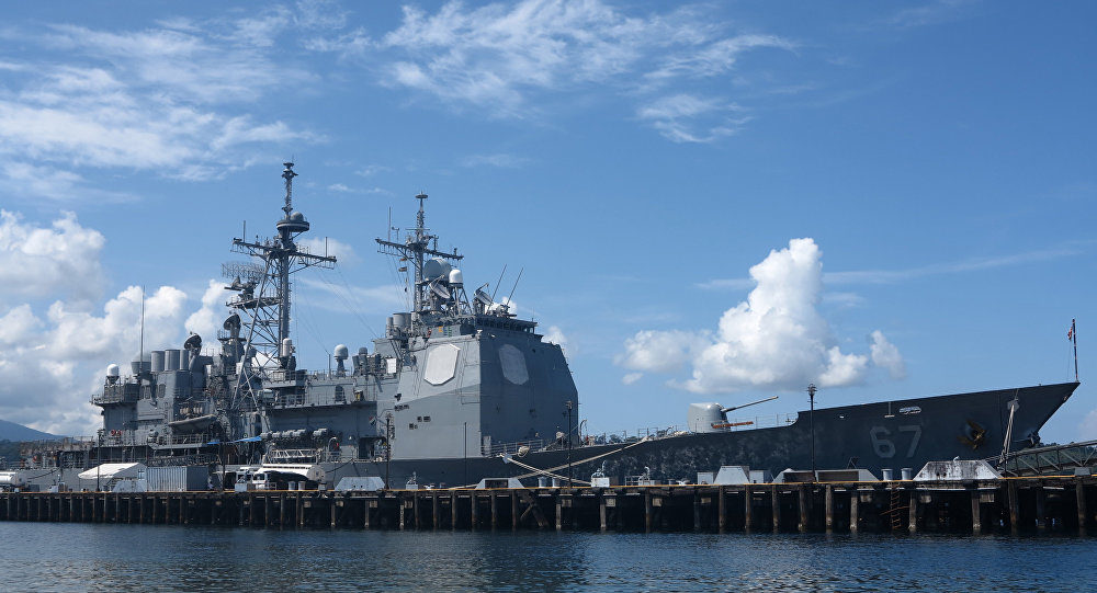 Click to enlarge Japan-based USS Shiloh cruiser