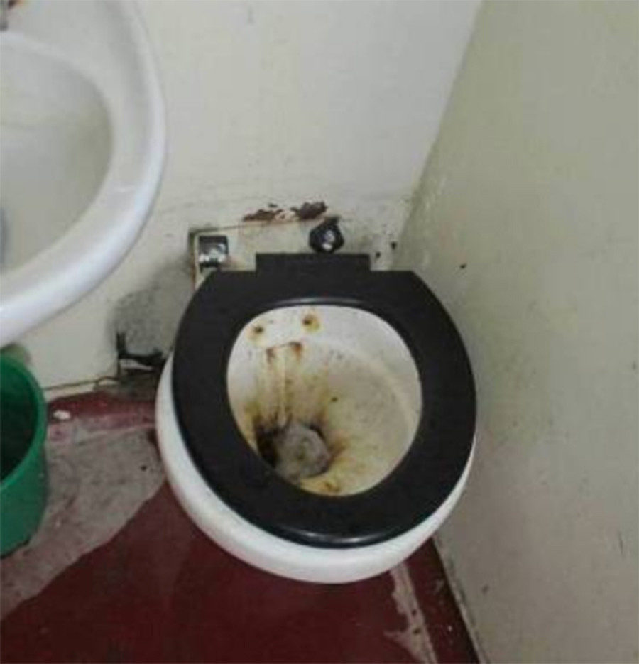 Toilet in a cell