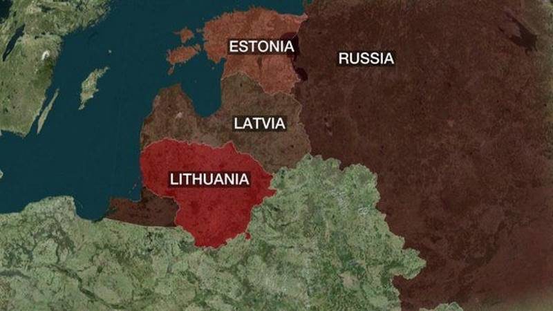 map Baltic states