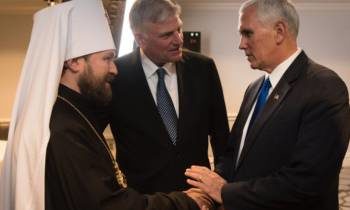 Mike pence with Putin's top cleric