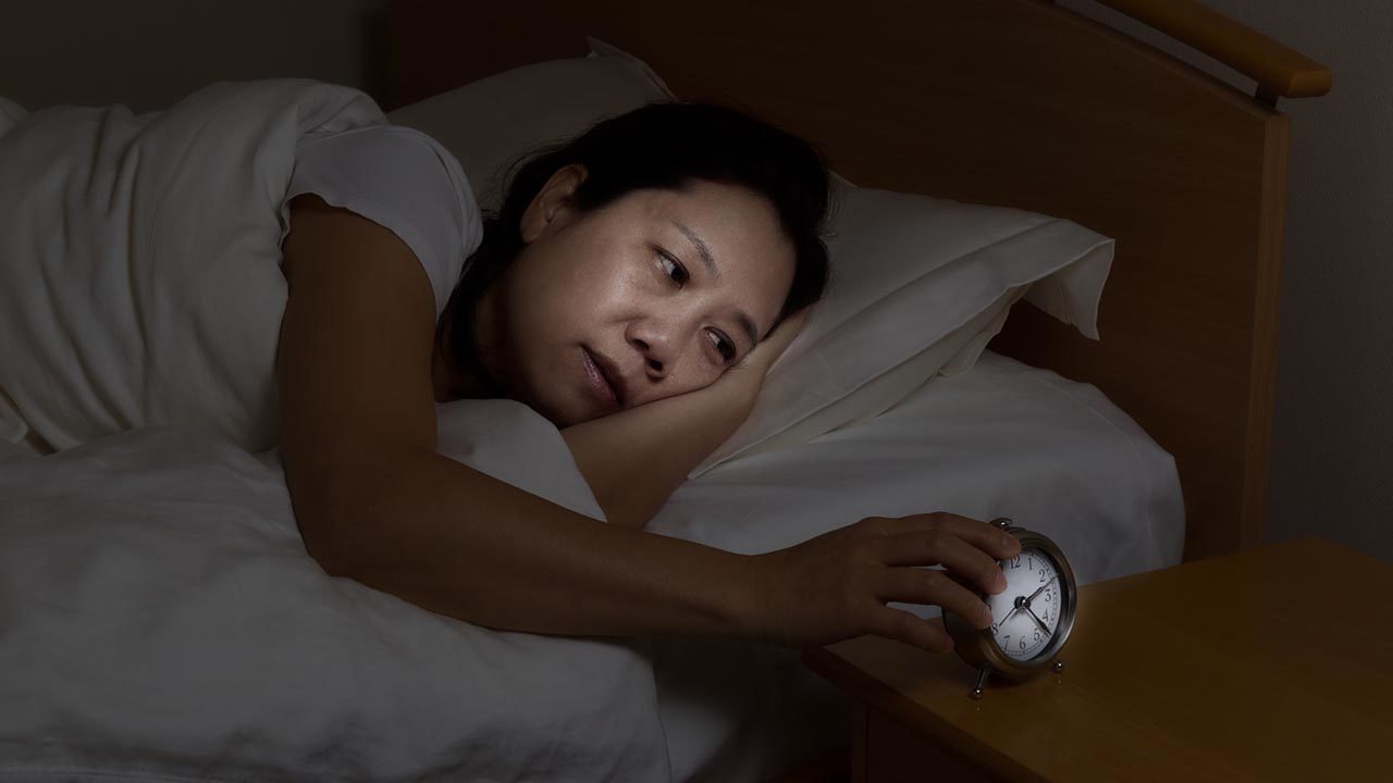 Click to enlarge disrupted sleep, insomnia