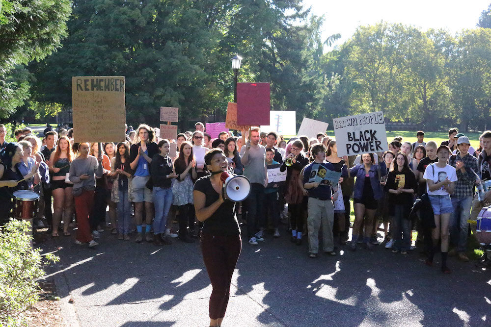 Click to enlarge Reed College protests