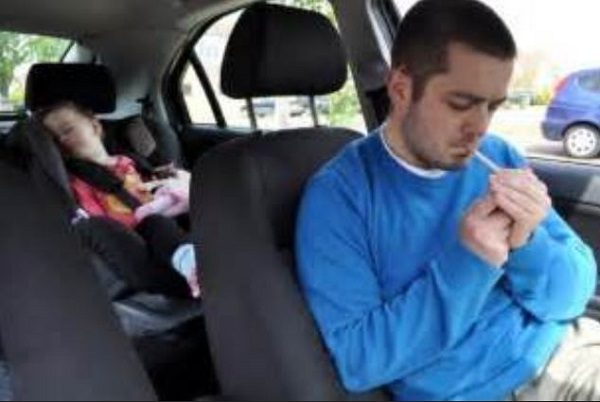 smoking in car