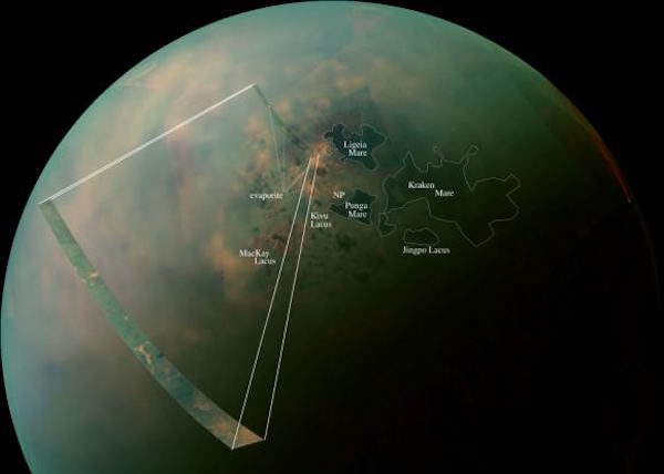 Click to enlarge Titan’s northern lakes