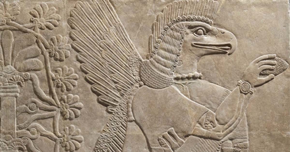Assyrian relief panel