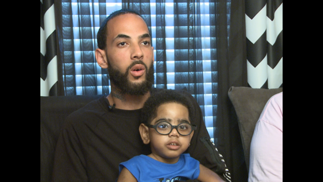 Anthony Dickerson and his son