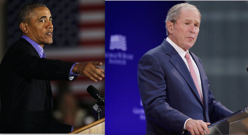 George Bush, Barack Obama