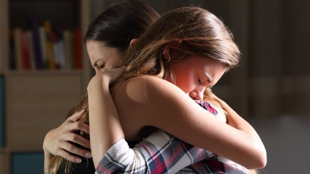 hugging