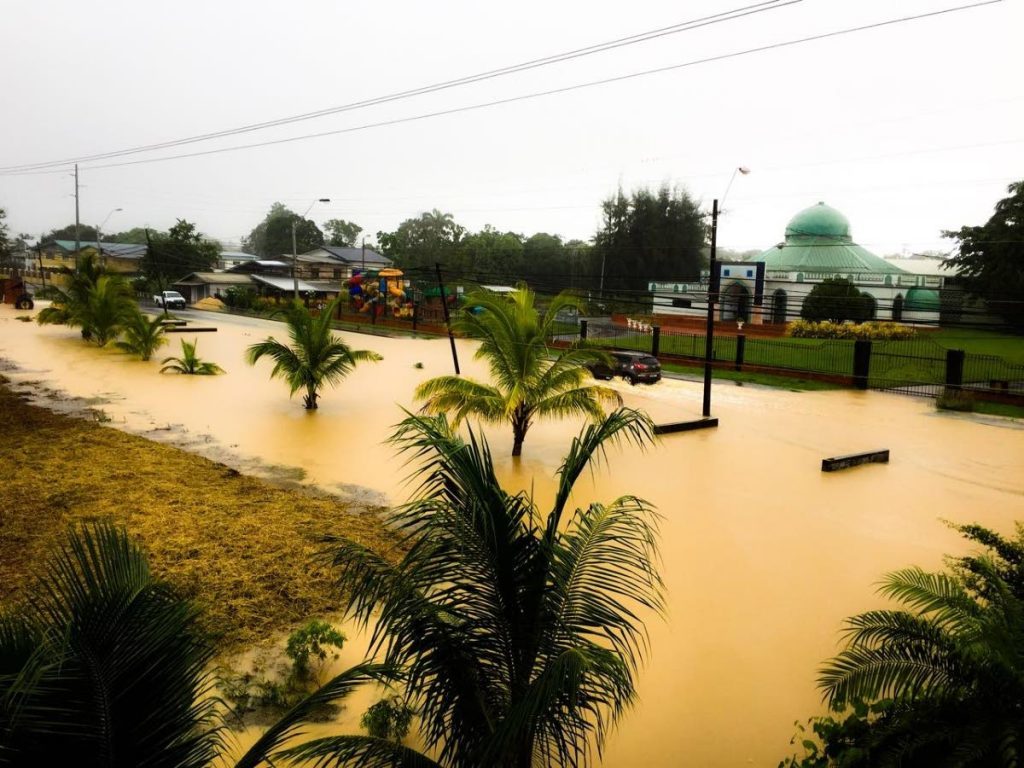 Click to enlarge Rochard Road in Barrackpore as large sections of Trinidad saw widespread flooding following heavy showers which started on Wednesday.