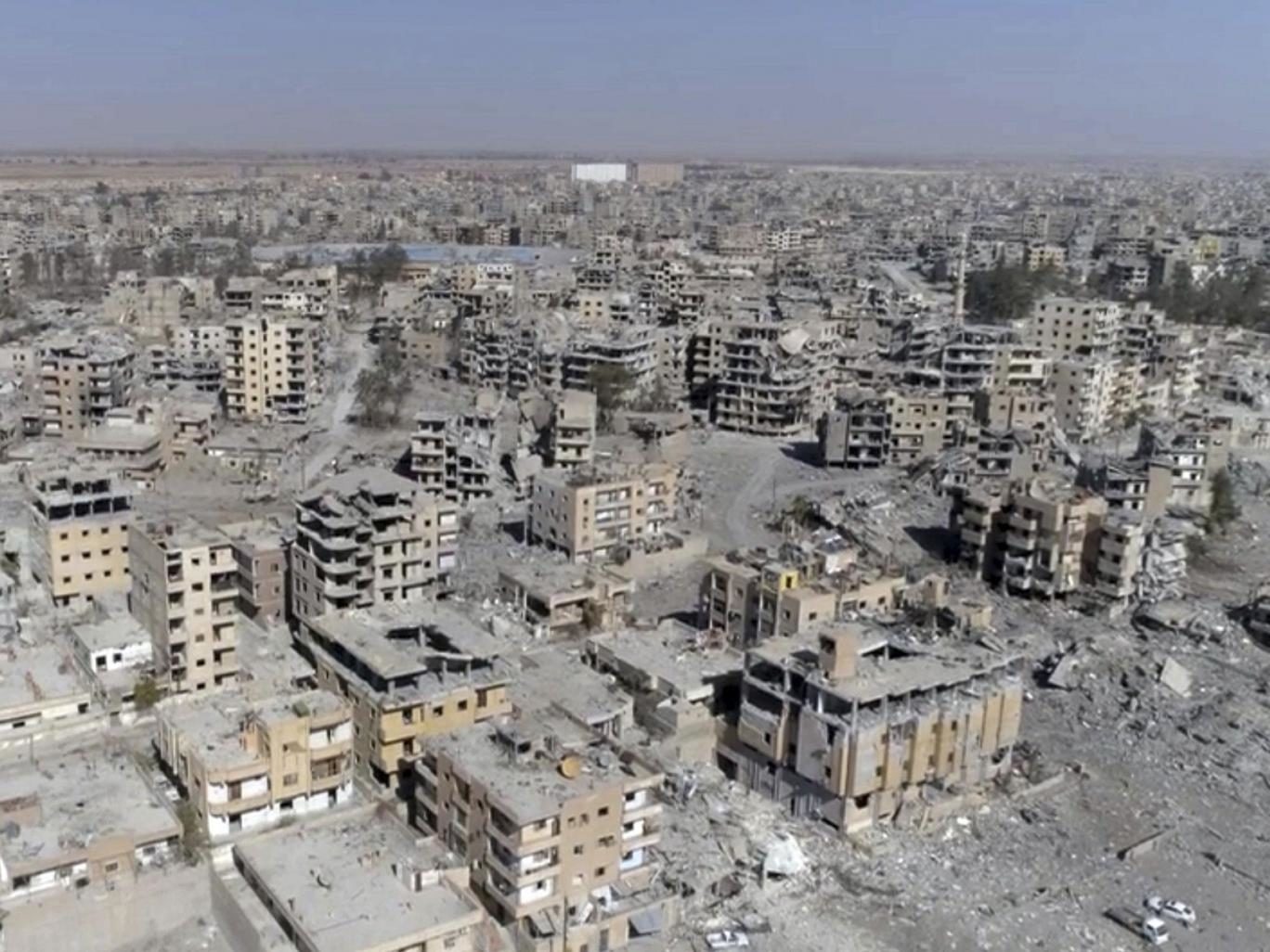 The remains of Raqqa