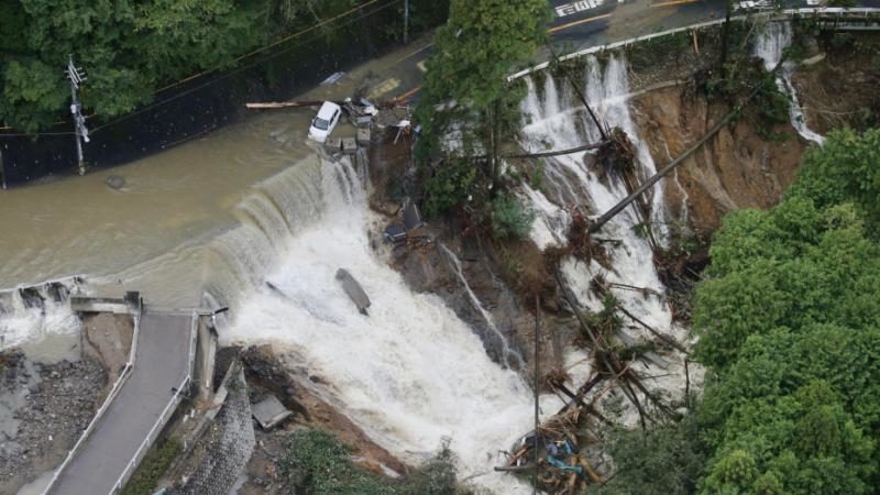 Typhoon Lan damage in Japan