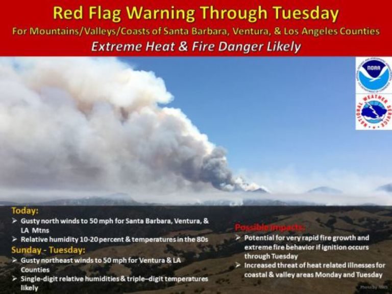 California red flag warning
