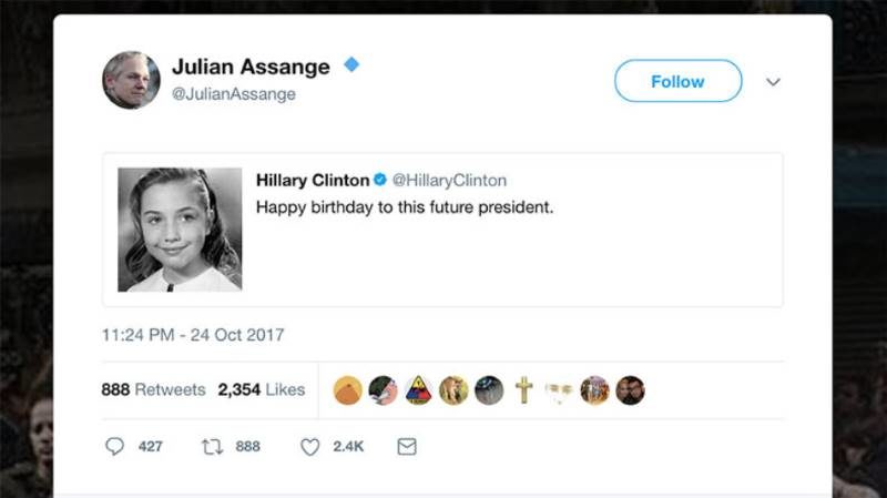 assance Clinto tweet birthday