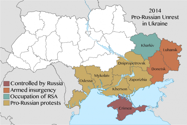 Click to enlarge 2014 Pro-Russian Unrest in Ukraine