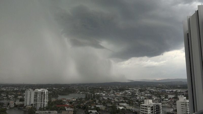 Heavy rain over the Gold Coast