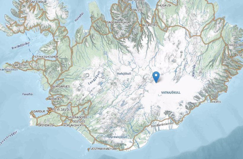 Bárðarbunga map.is
