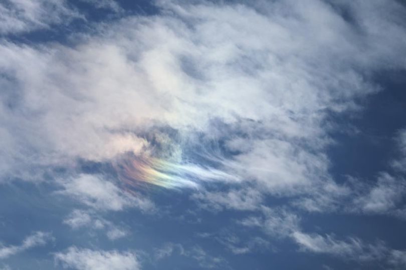 Fire rainbow over Wicken Fen, Cambridgeshire