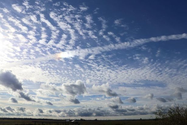 Fire rainbow over Wicken Fen, Cambridgeshire