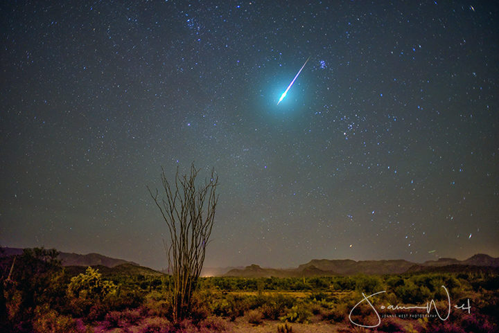 Fireball over Gold Canyon, AZ