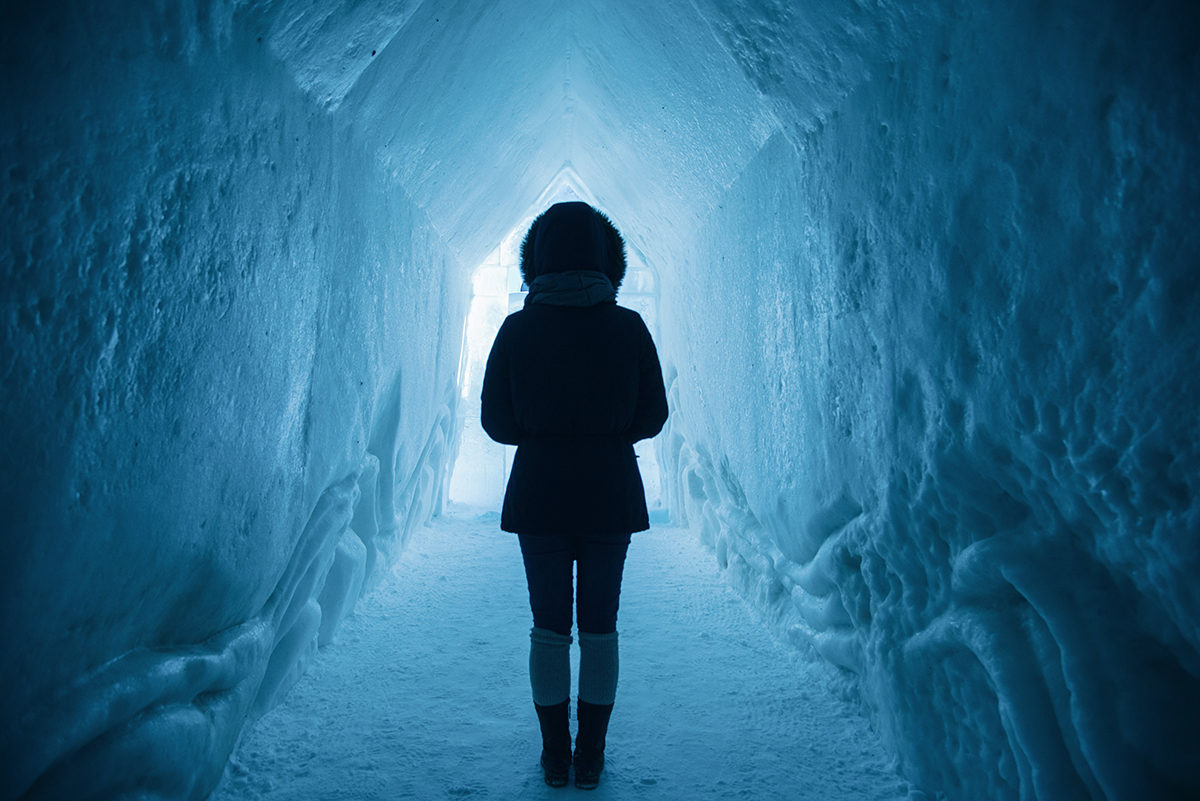 Click to enlarge woman ice