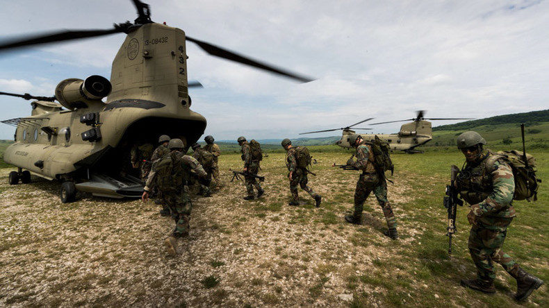 American Chinook transport helicopter