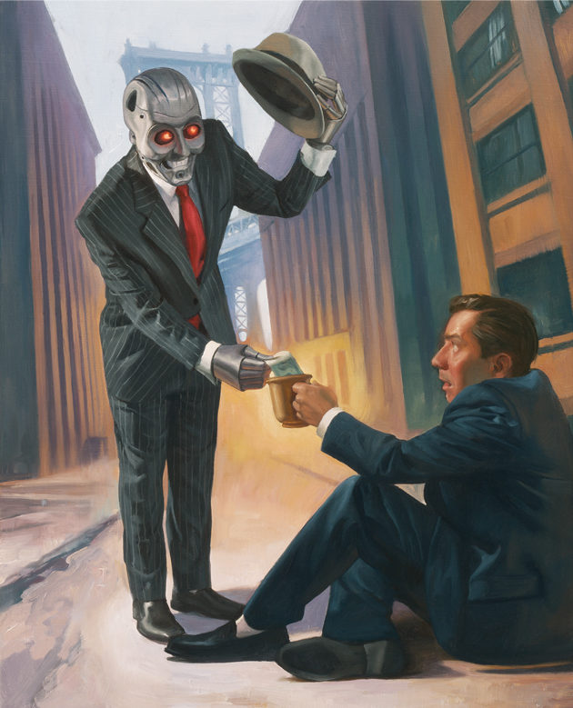 robot businessman, robots take jobs