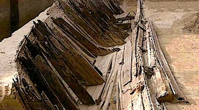 Ship hull cracked