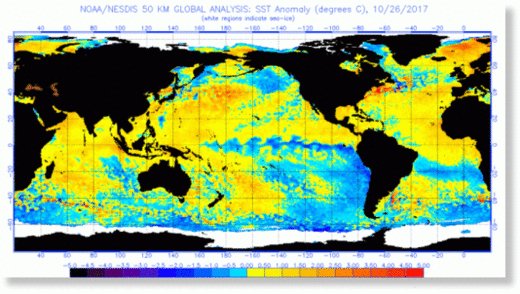 sea temperature anomalies