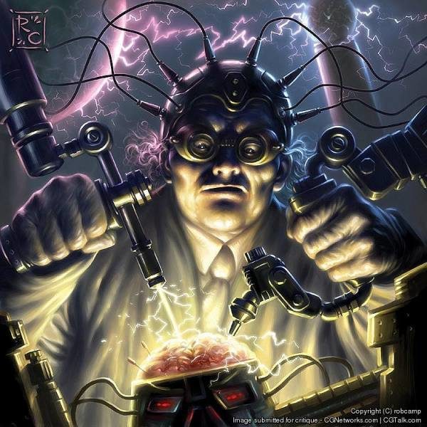 Click to enlarge mad scientist cartoon