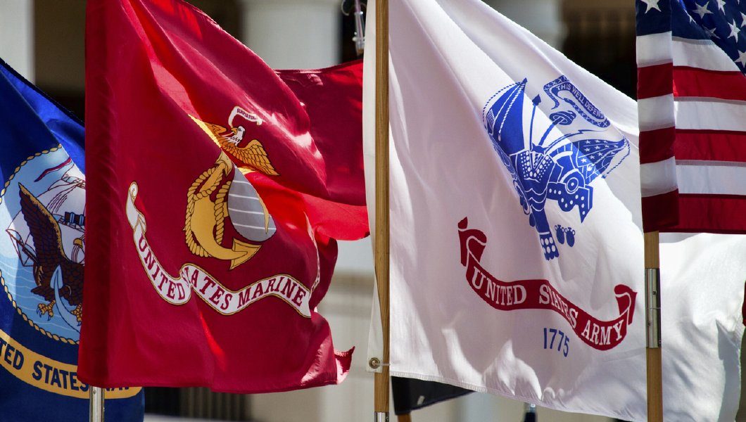 US army flags