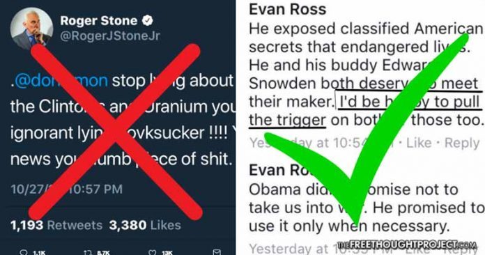 Click to enlarge Assange death threat tweet