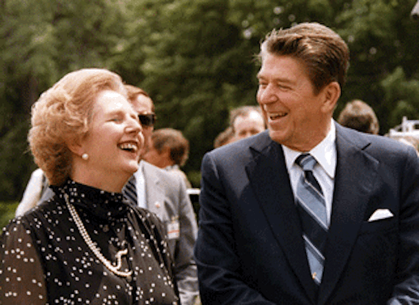 Thatcher and Reagan, neoliberal economics