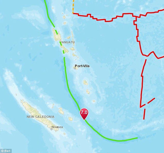 New Caledonia earthquake