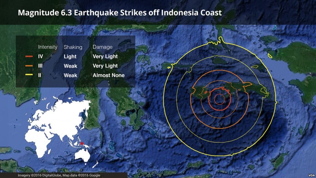 Click to enlarge Indonesia earthquake map
